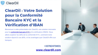 ClearDil Votre Solution pour la Conformite Bancaire KYC et la Verification IBAN