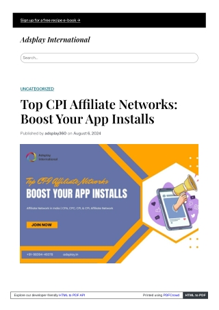 Top CPI Affiliate Networks Boost Your App Installs