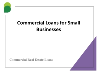 Commercial Loans for Small Businesses
