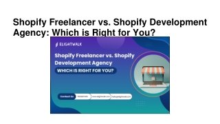 Shopify Freelancer vs. Shopify Development Agency: Which is Right for You?