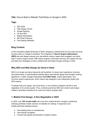 Title_ SEO and Web Design_ How to Build a Website That Ranks on Google in 2025-WEB DESIGN