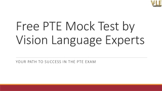 Free PTE Mock Test by Vision Language Experts