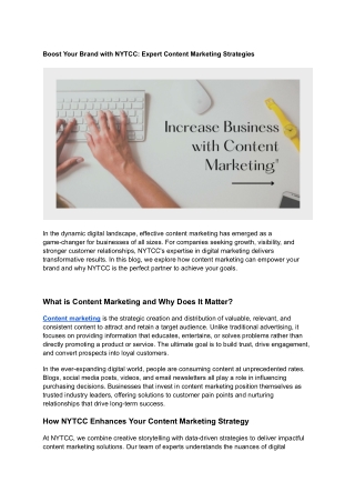 Boost Your Brand with NYTCC_ Expert Content Marketing Strategies