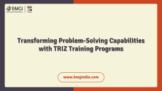 Transforming Problem-Solving Capabilities with TRIZ Training Programs