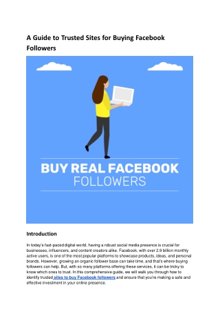 A Guide to Trusted Sites for Buying Facebook Followers