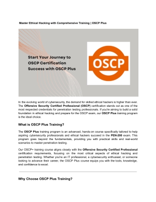 Master Ethical Hacking with Comprehensive Training _ OSCP Plus