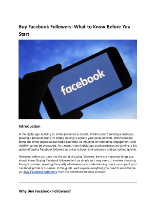 Buy Facebook Followers_ What to Know Before You Start