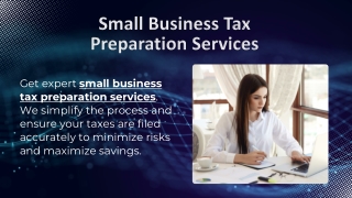 Small Business Tax Preparation Services