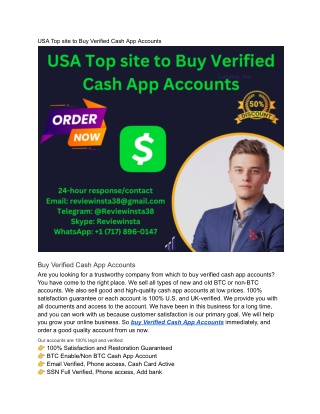 USA Top site to Buy Verified Cash App Accounts
