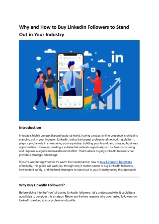 Why and How to Buy LinkedIn Followers to Stand Out in Your Industry
