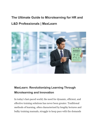 The Ultimate Guide to Microlearning for HR and L&D Professionals _ MaxLearn