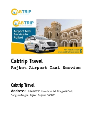 Rajkot Airport Taxi Service