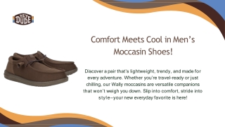 Comfort Meets Cool in Men’s Moccasin Shoes!