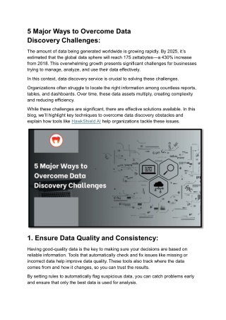 5 Major Ways to Overcome Data Discovery Challenges