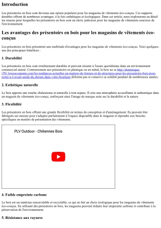 Les avantages des présentoirs en bois pour les magasins de vêtements éco-conçus