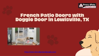 French Patio Doors with Doggie Door in Lewisville, TX