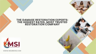 The Damage Restoration Experts The Highest Rated, Most Trusted Restoration Company