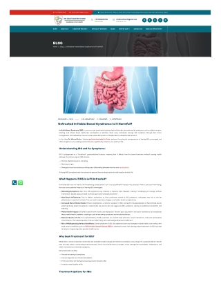 Untreated Irritable Bowel Syndrome: Is it Harmful?