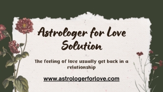 Astrologer for Love Solution