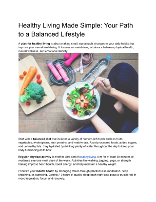 _Your Ultimate Plan for Healthy Living_ Simple Steps to a Better Life_
