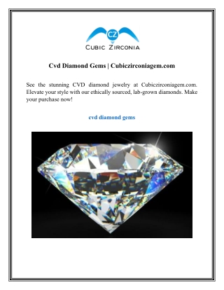Cvd Diamond Gems Cubiczirconiagem.com