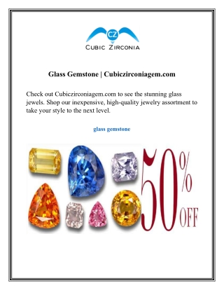 Glass Gemstone Cubiczirconiagem.com