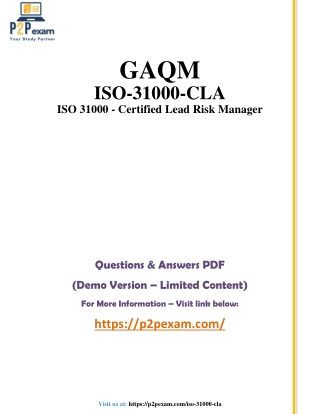 ISO-31000-CLA Exam Prep | Boost Your Success