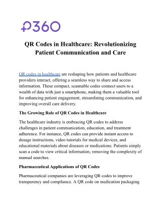 QR Codes in Healthcare: Revolutionizing Patient Communication and Care