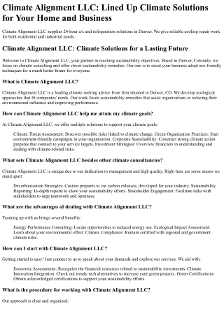 Climate Alignment