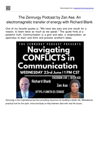 The zennurgy podcast guest Richard Blank Costa Ricas Call Center