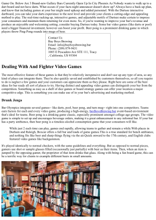 Durham Bars With Games And Activities