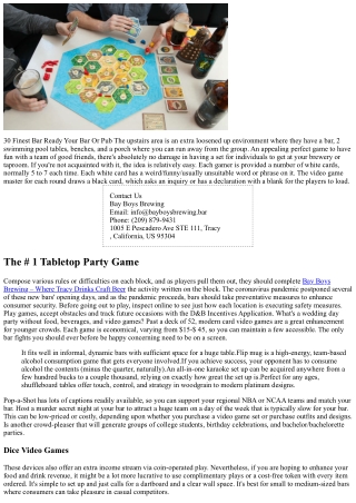 These 16 Bar Games Will Maintain Your Consumers Returning