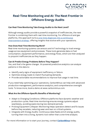 Real-Time Monitoring and AI The Next Frontier in Offshore Energy Audits