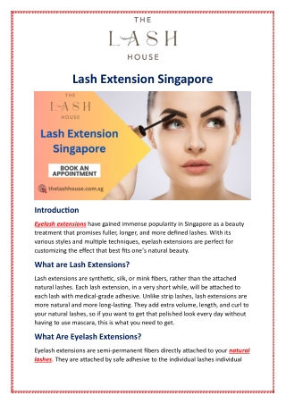 Lash Extension Singapore