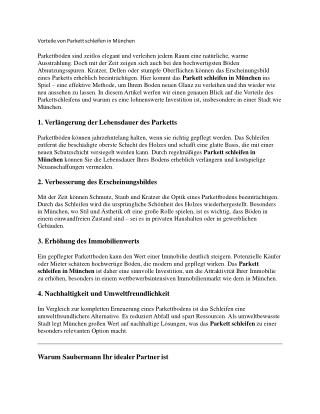 Parkett Schleifen München | Parkett oder Dielenboden staubfrei