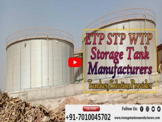 ETP STP WTP Storage Tank Manufacturers