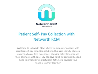 Networth RCM: Patient Self- Pay Collection