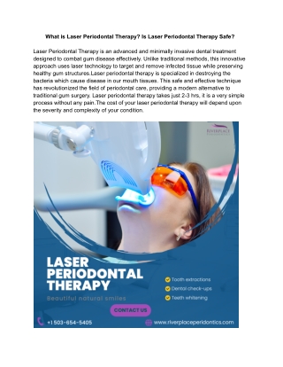 What is Laser Periodontal Therapy? Is Laser Periodontal Therapy Safe?