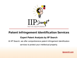 Patent Infringement Identification Services | Patent Analysis by IIP Search