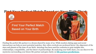 Find Your Perfect Match Based on Your Birth Chart