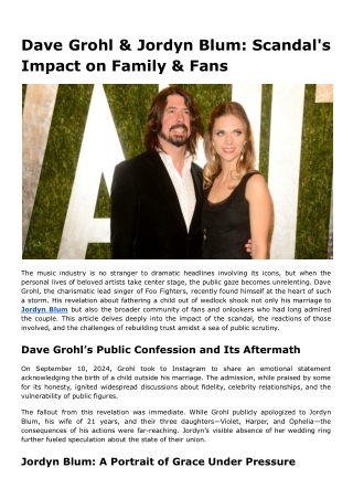 Dave Grohl & Jordyn Blum_ Scandal's Impact on Family & Fans