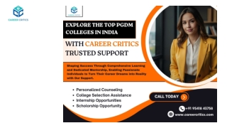 Top PGDM Colleges in India with Career Critic