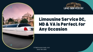 Limousine Service DC, MD & VA is Perfect for Any Occasion