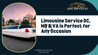 Limousine Service DC, MD & VA is Perfect for Any Occasion
