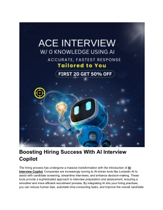 Boosting Hiring Success With AI Interview Copilot