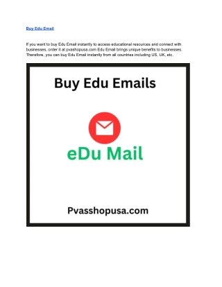 Buy Edu Emails