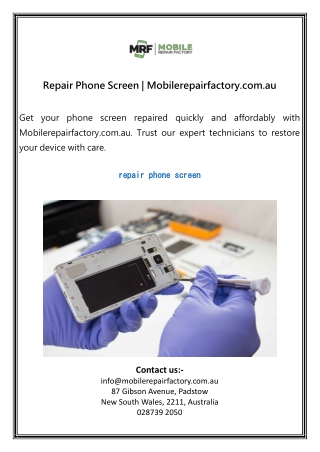 Repair Phone Screen Mobilerepairfactory.com