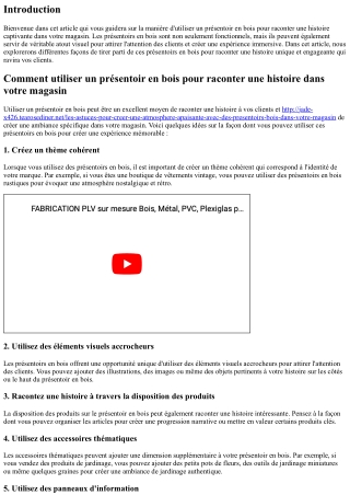 Comment utiliser un présentoir en bois pour raconter une histoire dans votre mag