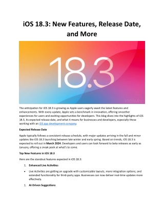 iOS 18.3: New Features, Release Date, and More