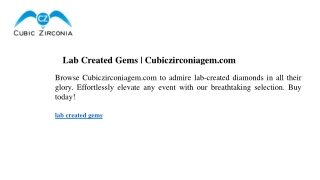 Lab Created Gems Cubiczirconiagem.com